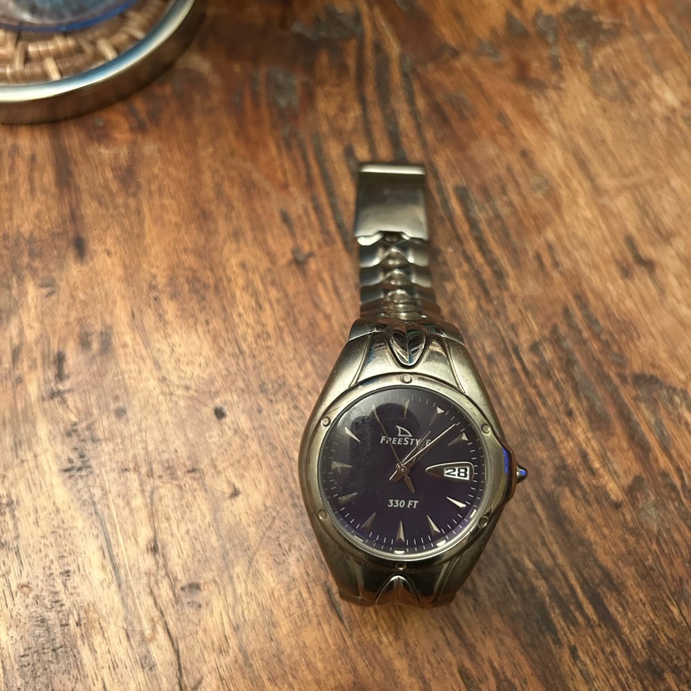 Freestyle Silver Watch with Deep Blue Face